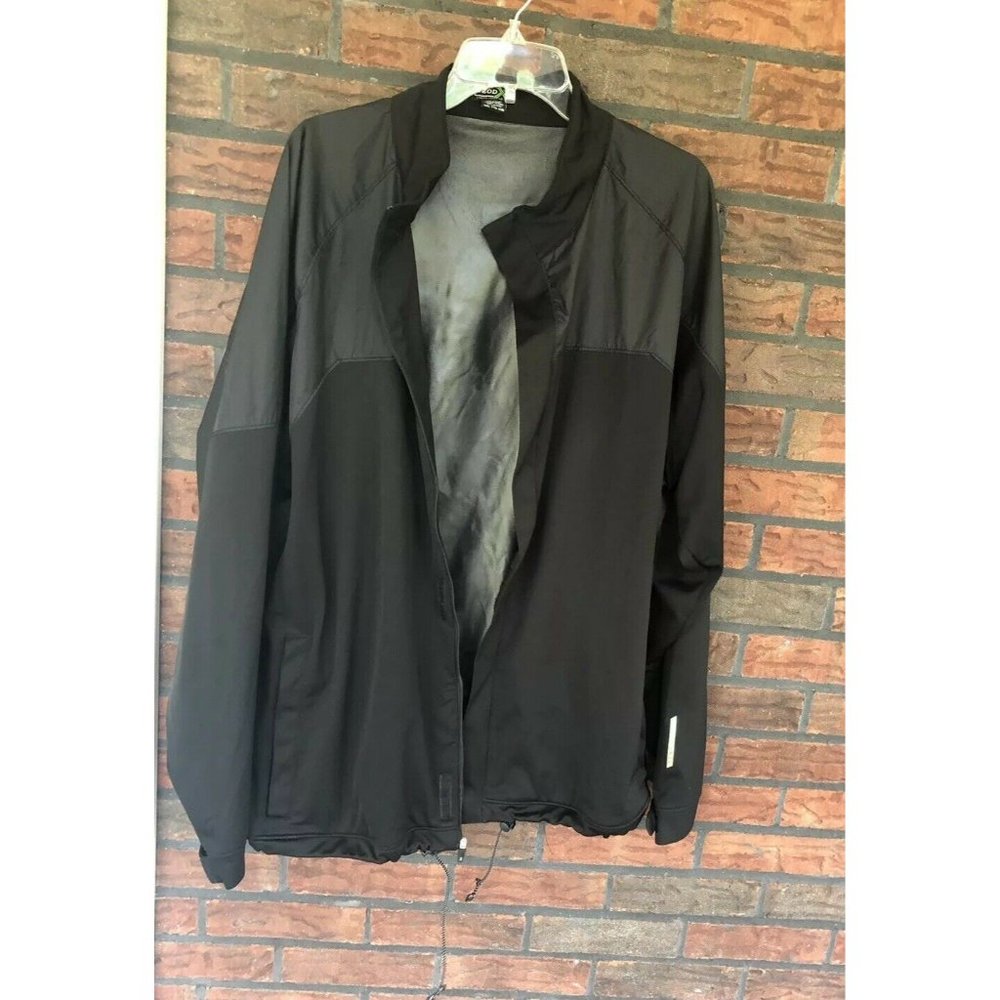 Izod Golf Jacket XXL Black Long Sleeve Collar 4 Pockets Lightweight Extreme 2XL